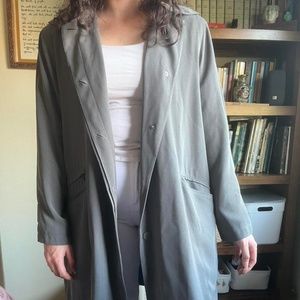 ANNE KLEIN GREY TRENCH COAT